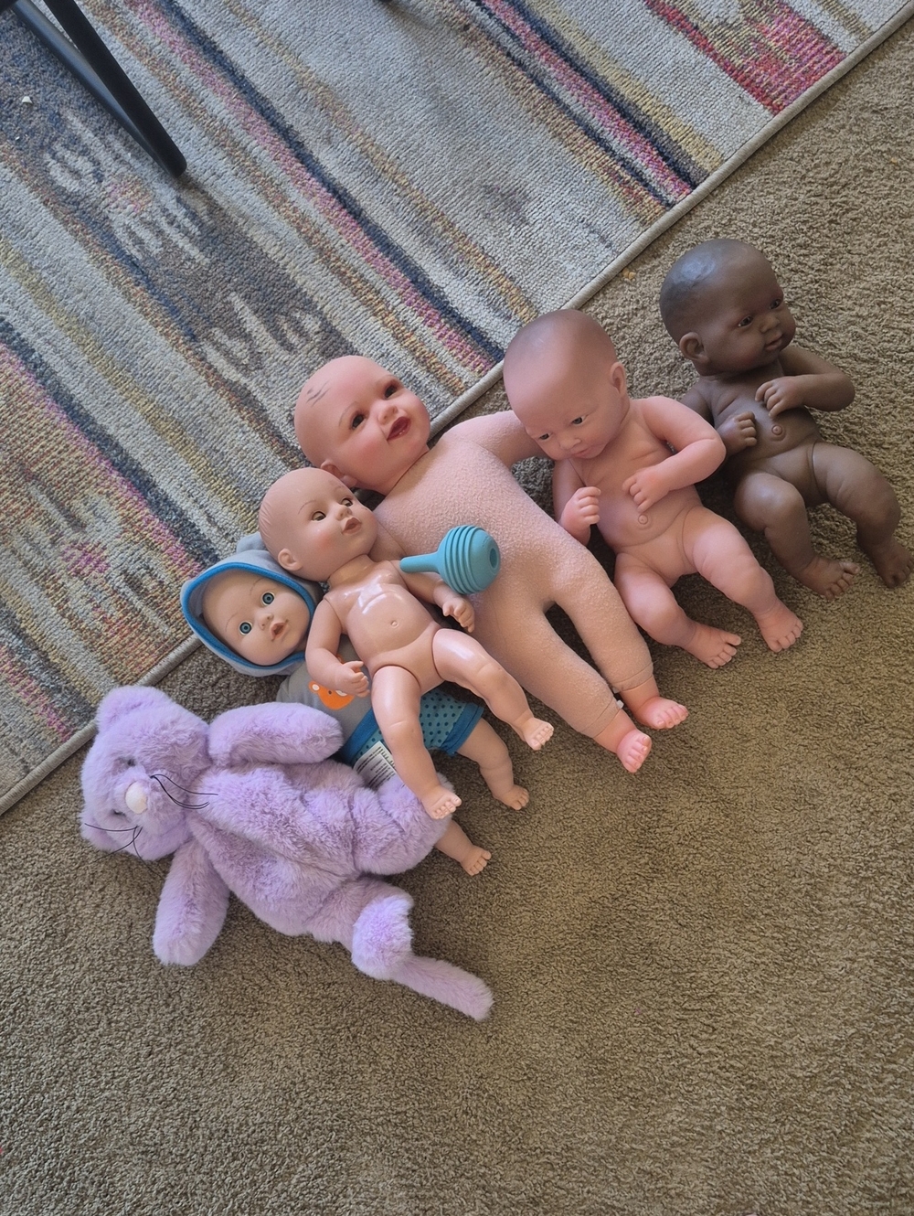 Assorted Kids Dolls Playset with Purple Plush Companion - Multi-Color